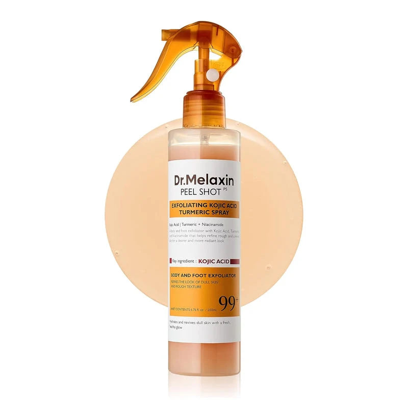 Kojic Acid Turmeric Body Exfoliating Spray – Brightening & Smooth Skin Care Solution